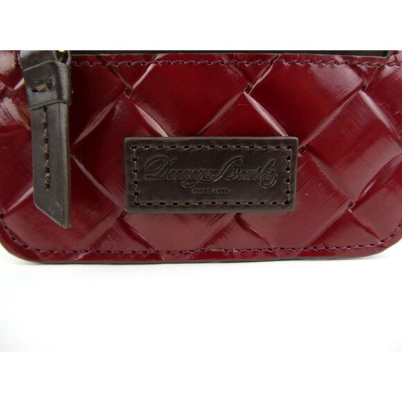 Dooney & Bourke Burgundy Quilted Leather Keychain Wallet Card Holder With Zipper - Picture 16 of 16